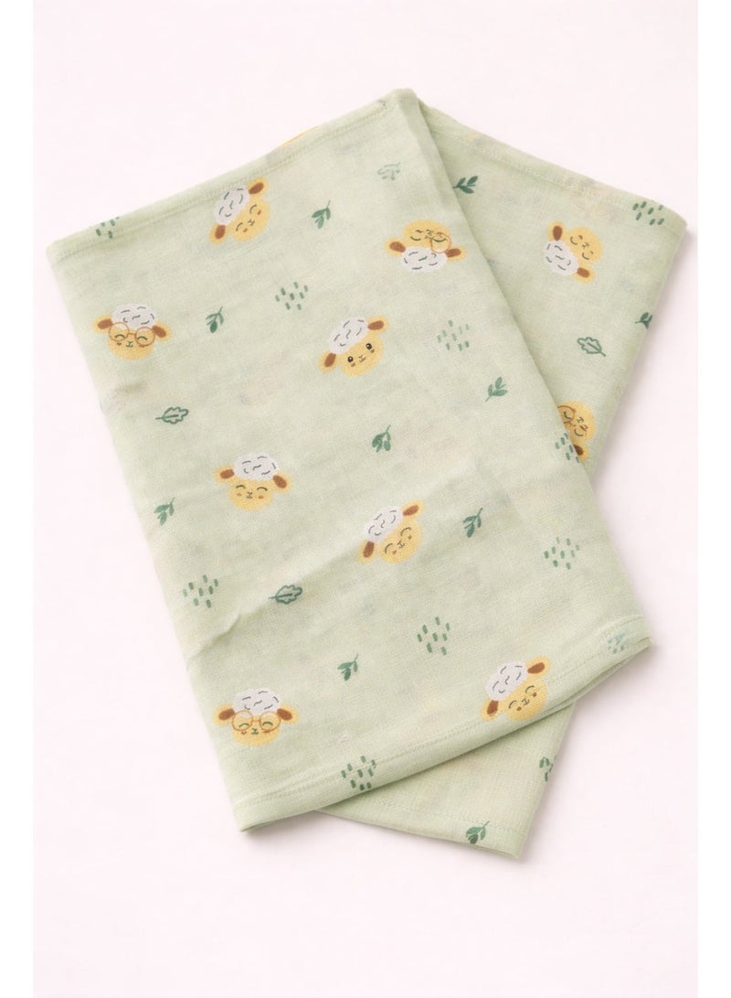 Pack of 3 - Muslin Bath Towel - Soft Cotton Absorbent, Multicolor Print and Design (75x150 cm) - Image 3